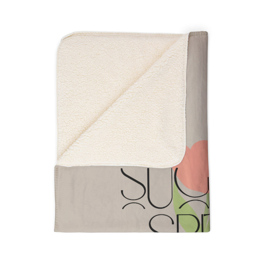 Sugar & Spite Floral Sherpa Blanket — Cozy Fleece Throw for Home, Gifts & Spring Decor