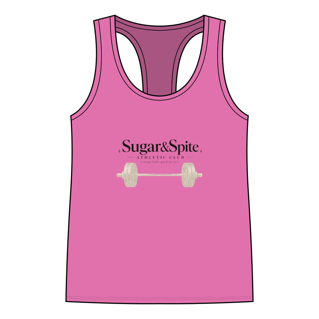 Sugar & Spice Barbell Racerback Tank – Women's Fitness Gym Tank Top