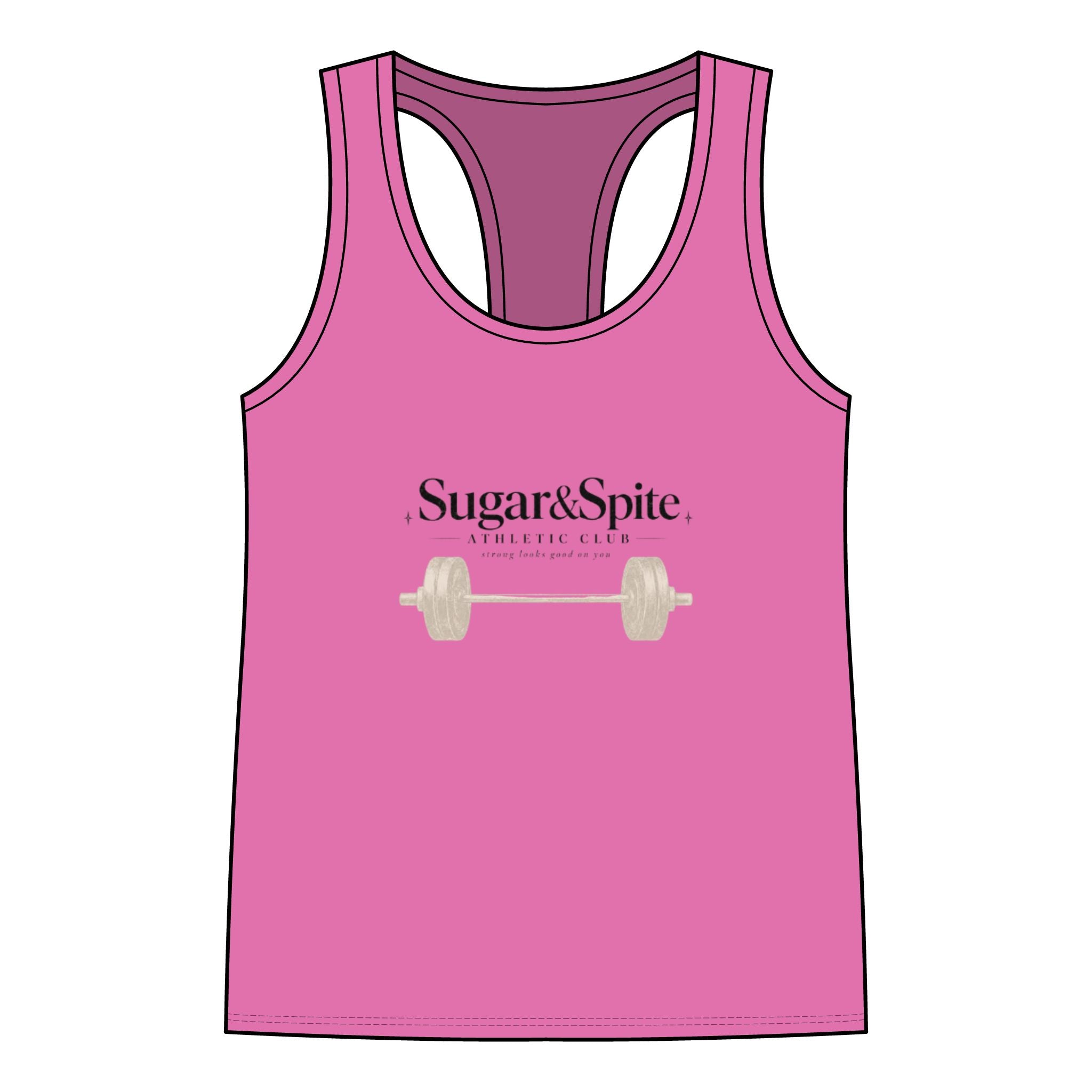 Sugar & Spice Barbell Racerback Tank – Women's Fitness Gym Tank Top