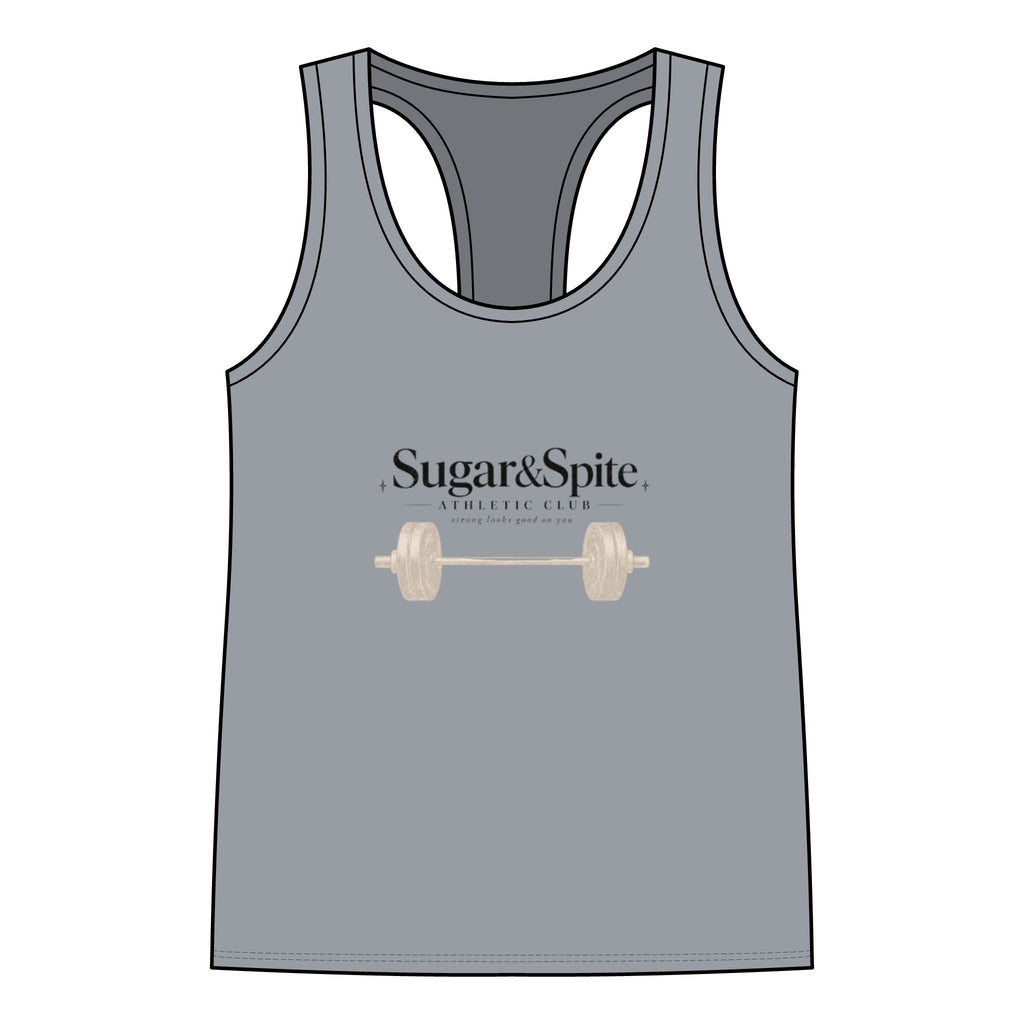 Sugar & Spice Barbell Racerback Tank – Women's Fitness Gym Tank Top