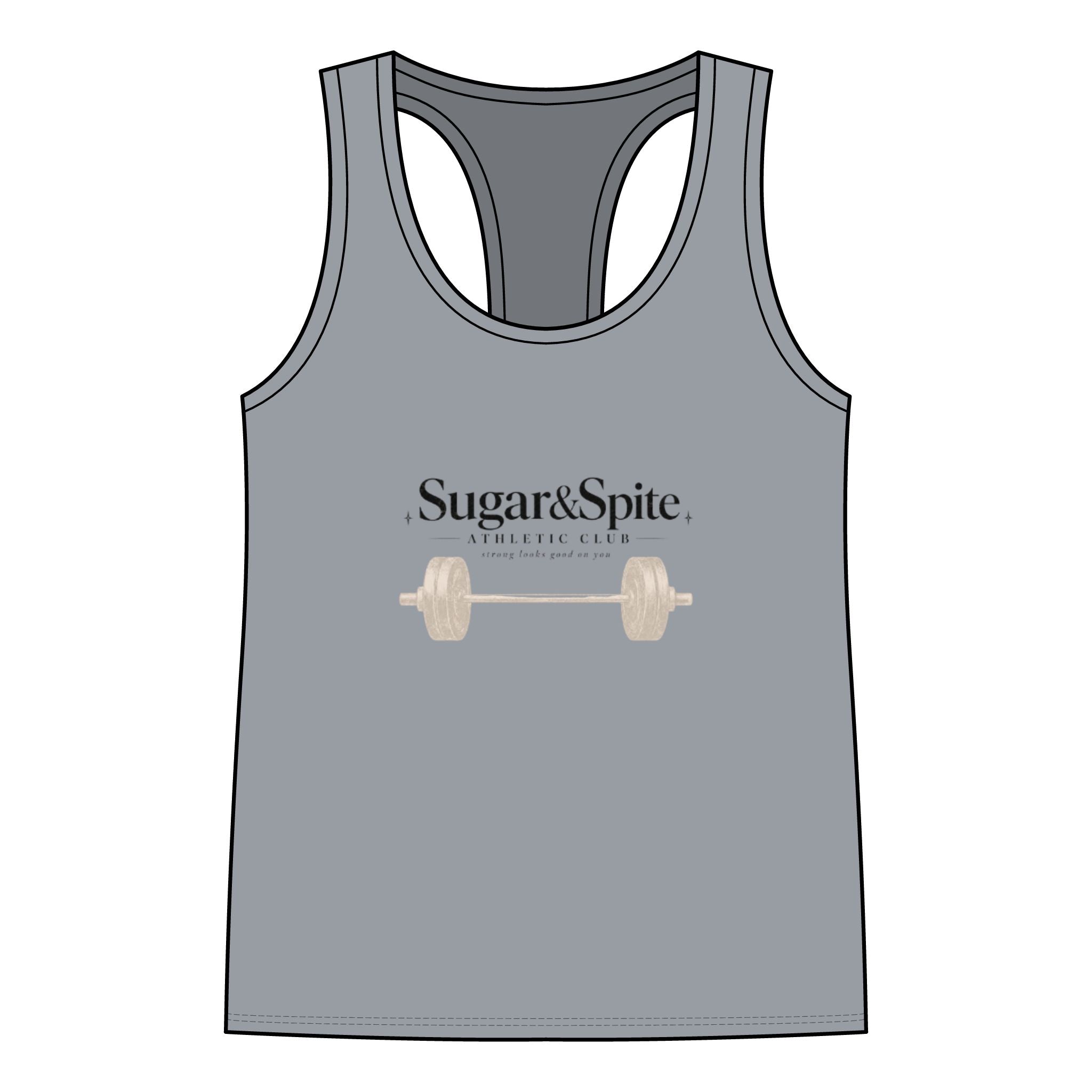 Sugar & Spice Barbell Racerback Tank – Women's Fitness Gym Tank Top