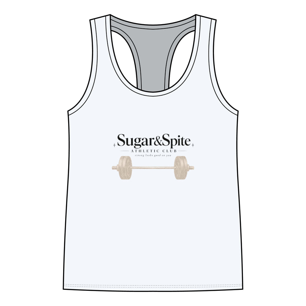 Sugar & Spice Barbell Racerback Tank – Women's Fitness Gym Tank Top