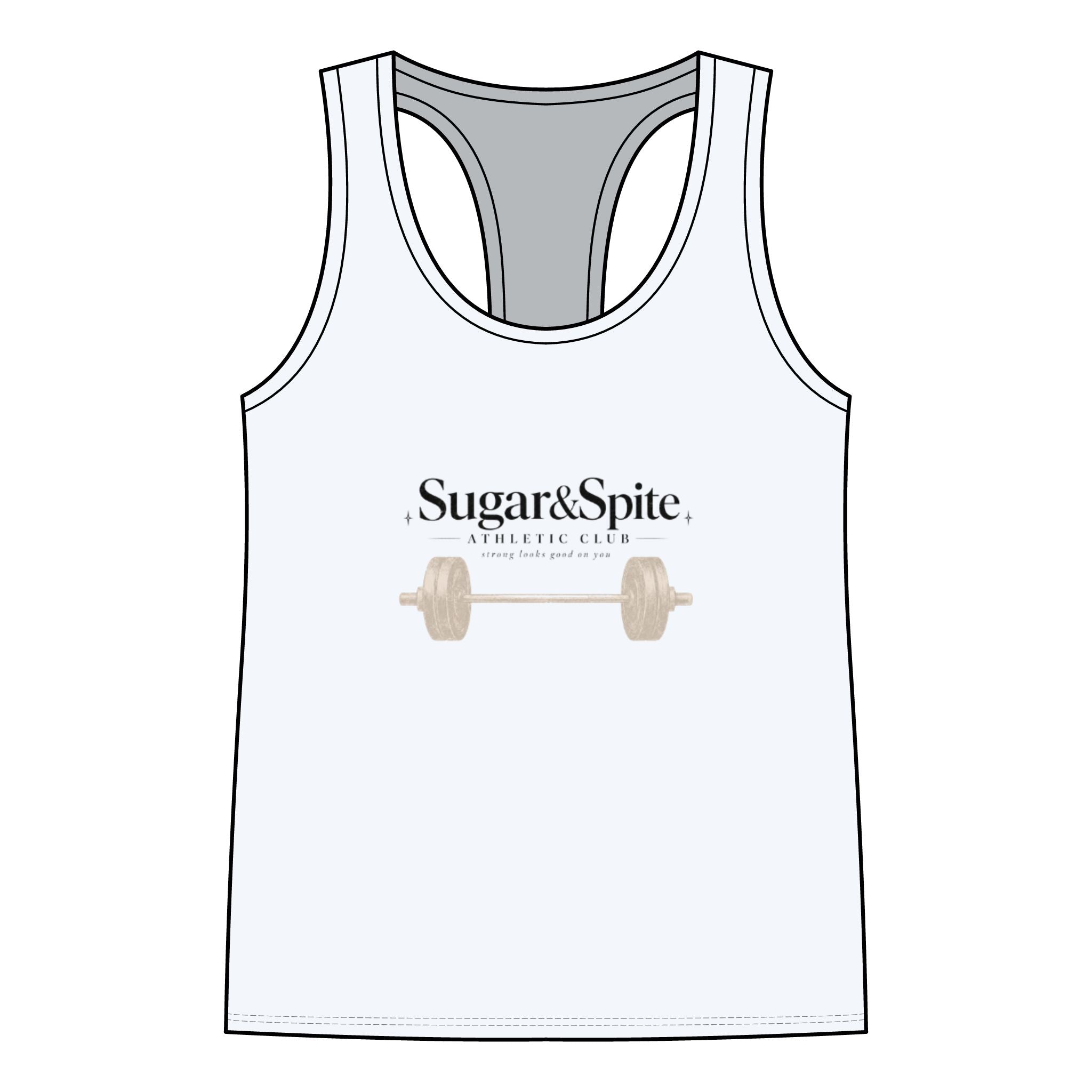 Sugar & Spice Barbell Racerback Tank – Women's Fitness Gym Tank Top