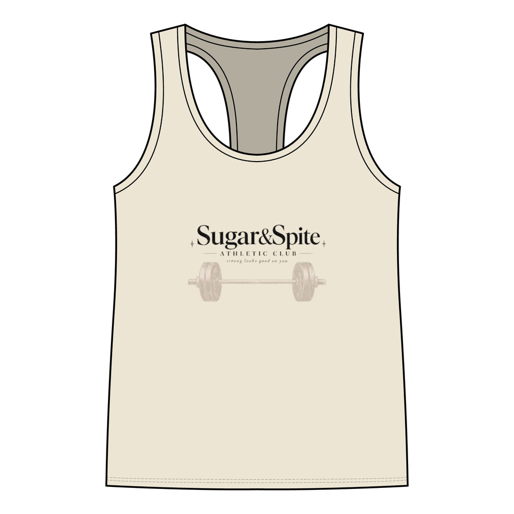 Sugar & Spice Barbell Racerback Tank – Women's Fitness Gym Tank Top