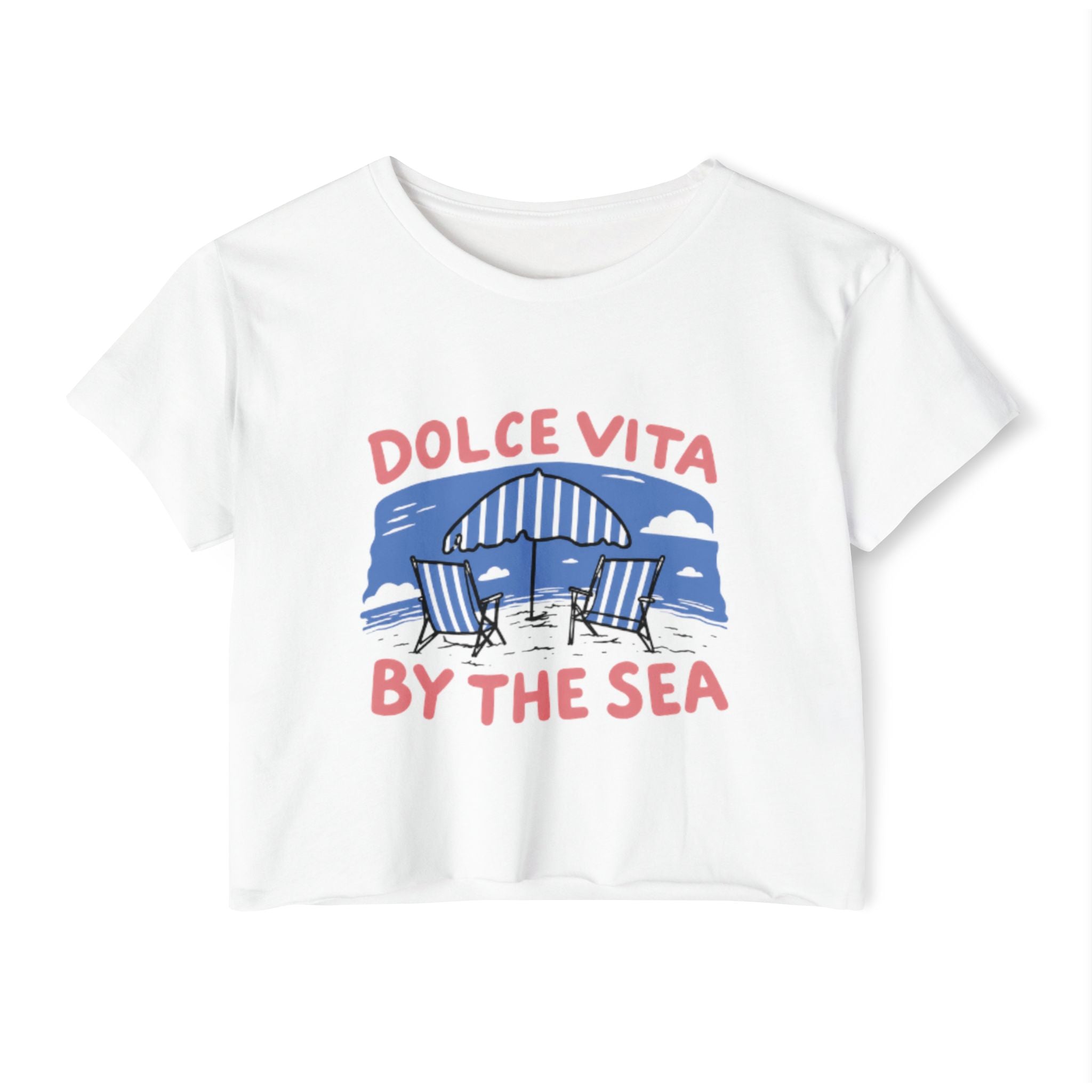 Dolce Vita By The Sea Crop Top — Women's Beach Festival Tee