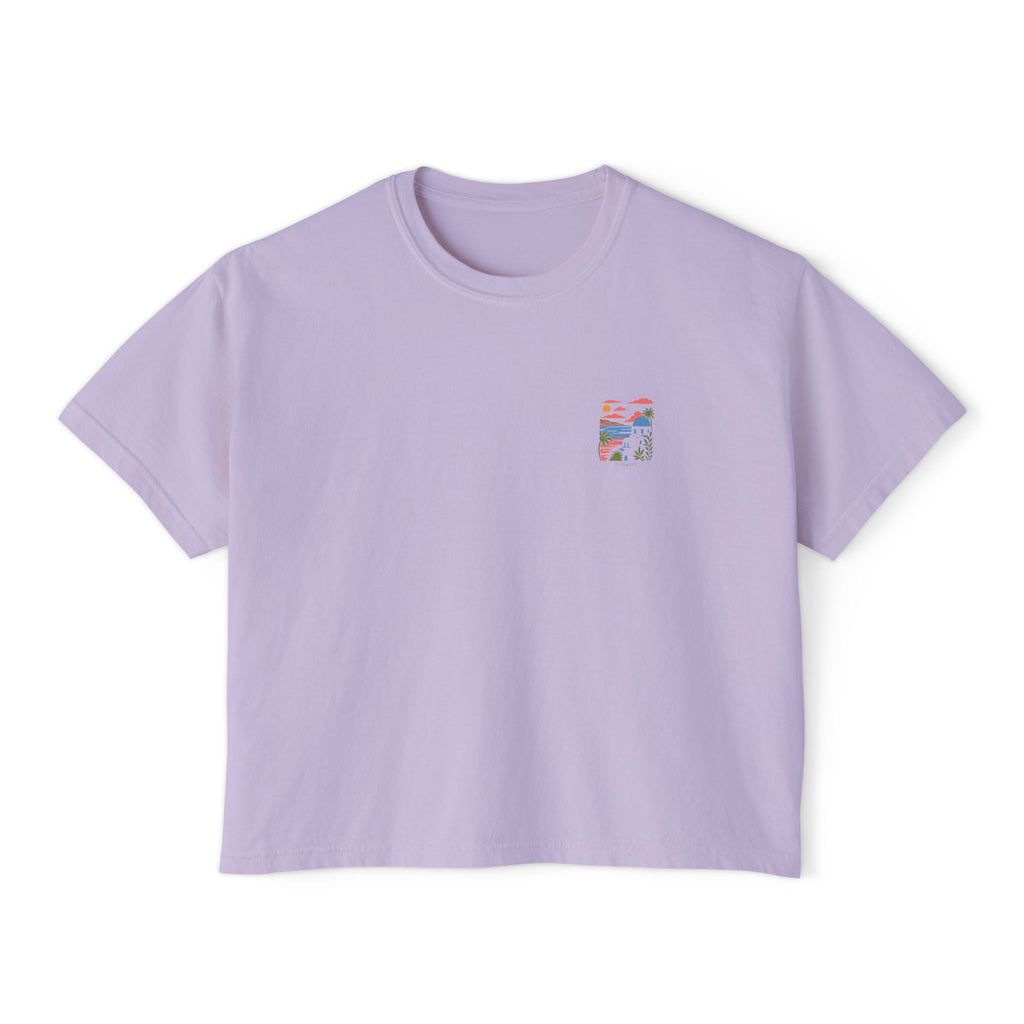 Mediterranean Sunset Graphic Boxy Tee
