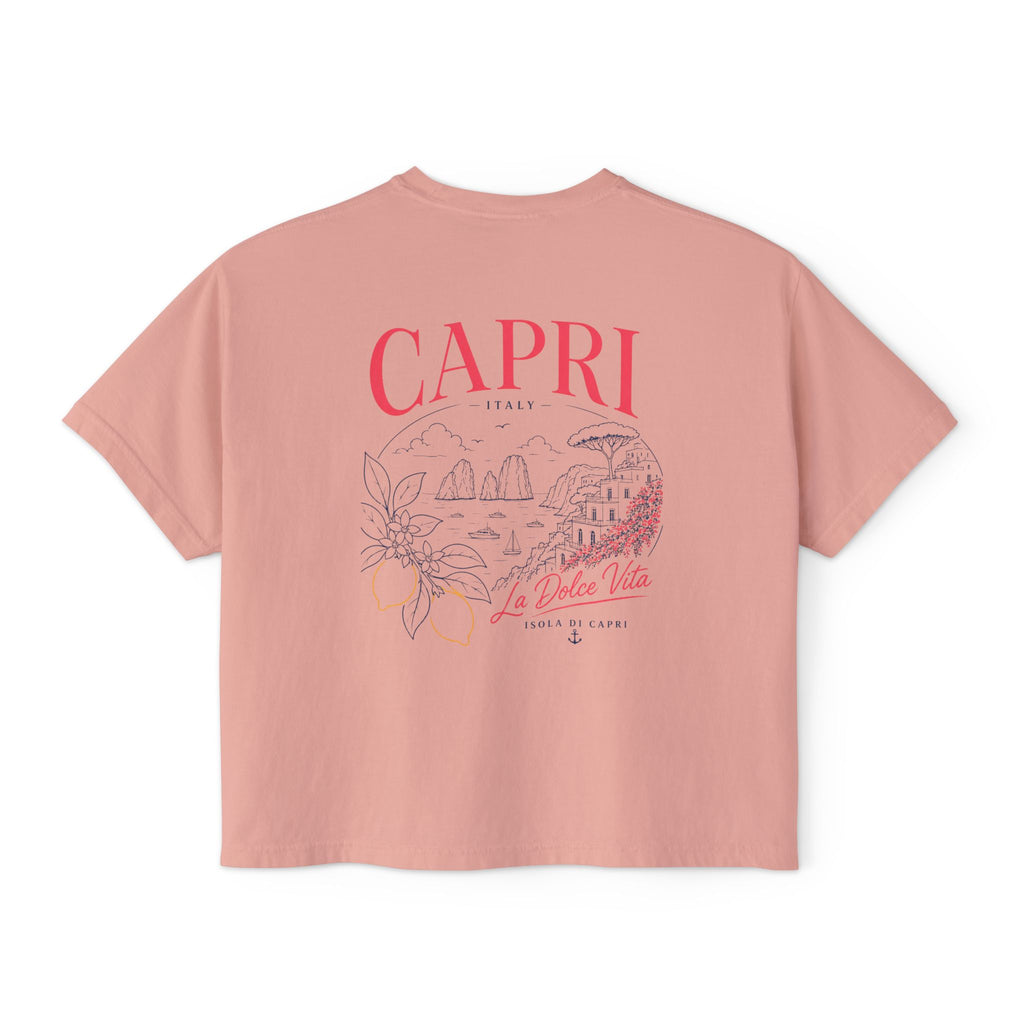 Capri La Dolce Vita graphic Tee | Boxy Women’s Shirt