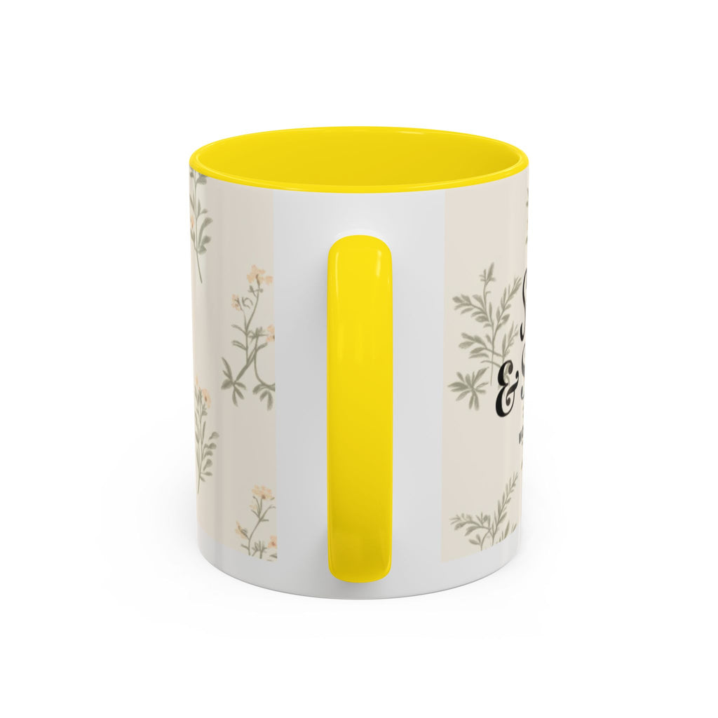 Sugar & Spite Floral Coffee Mug — Accent 11/15oz