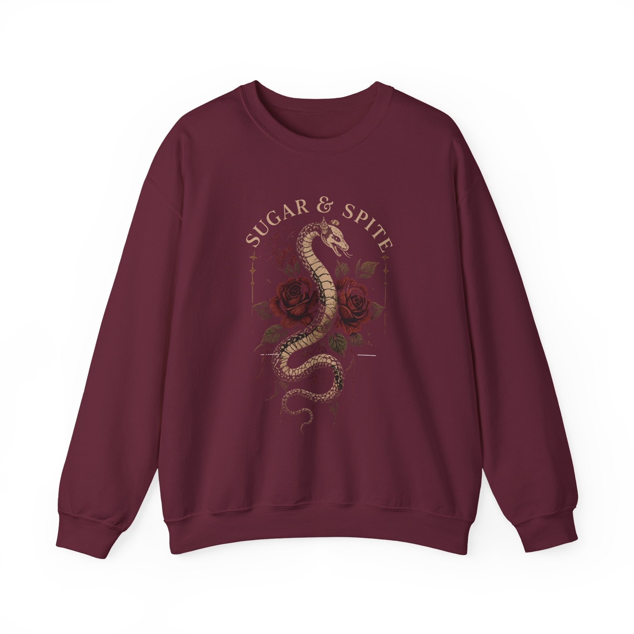 Sugar & Spite Snake Crewneck Sweatshirt – Gothic Rose Graphic Crewneck