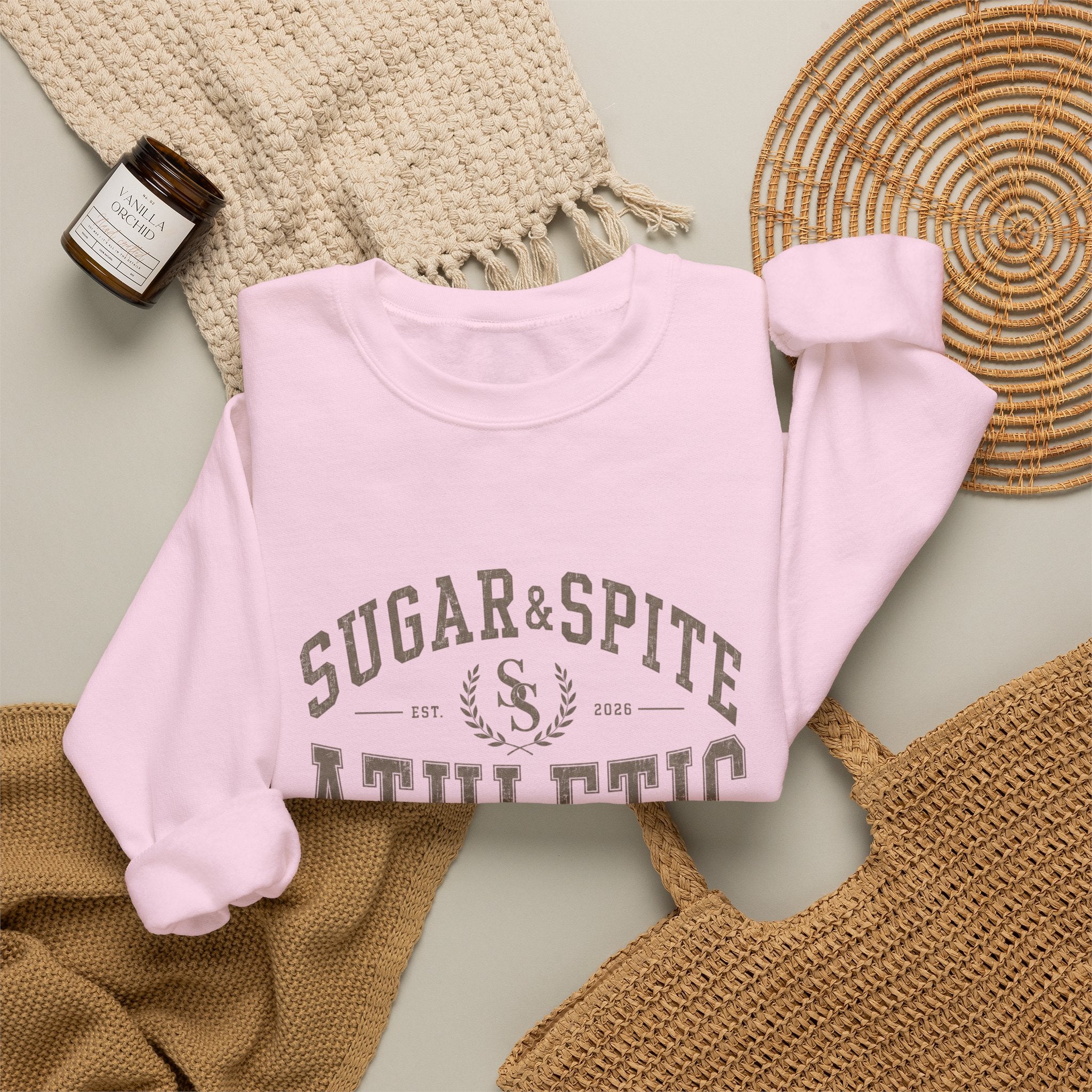 Athletic Club Sweatshirt — "Sugar & Spite" Vintage Crewneck