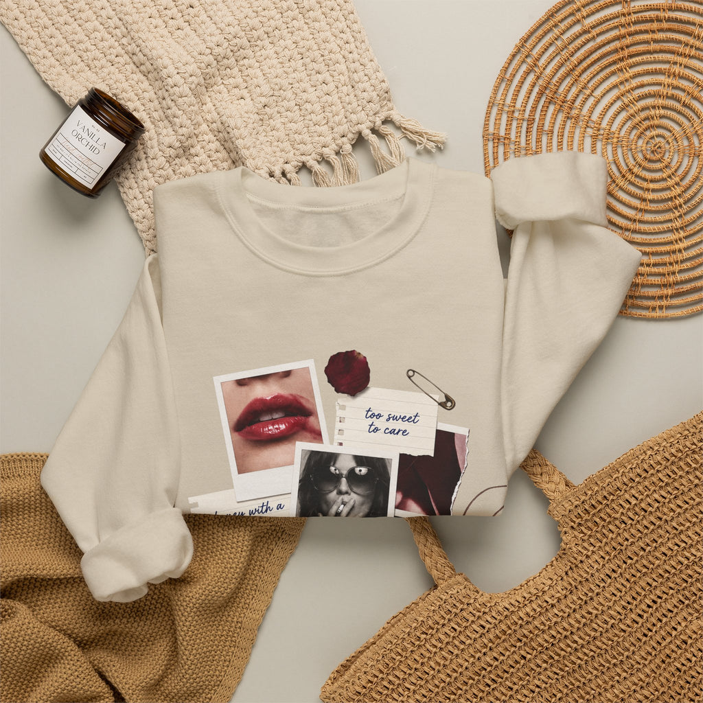 Collage Vintage Romance Crewneck Sweatshirt