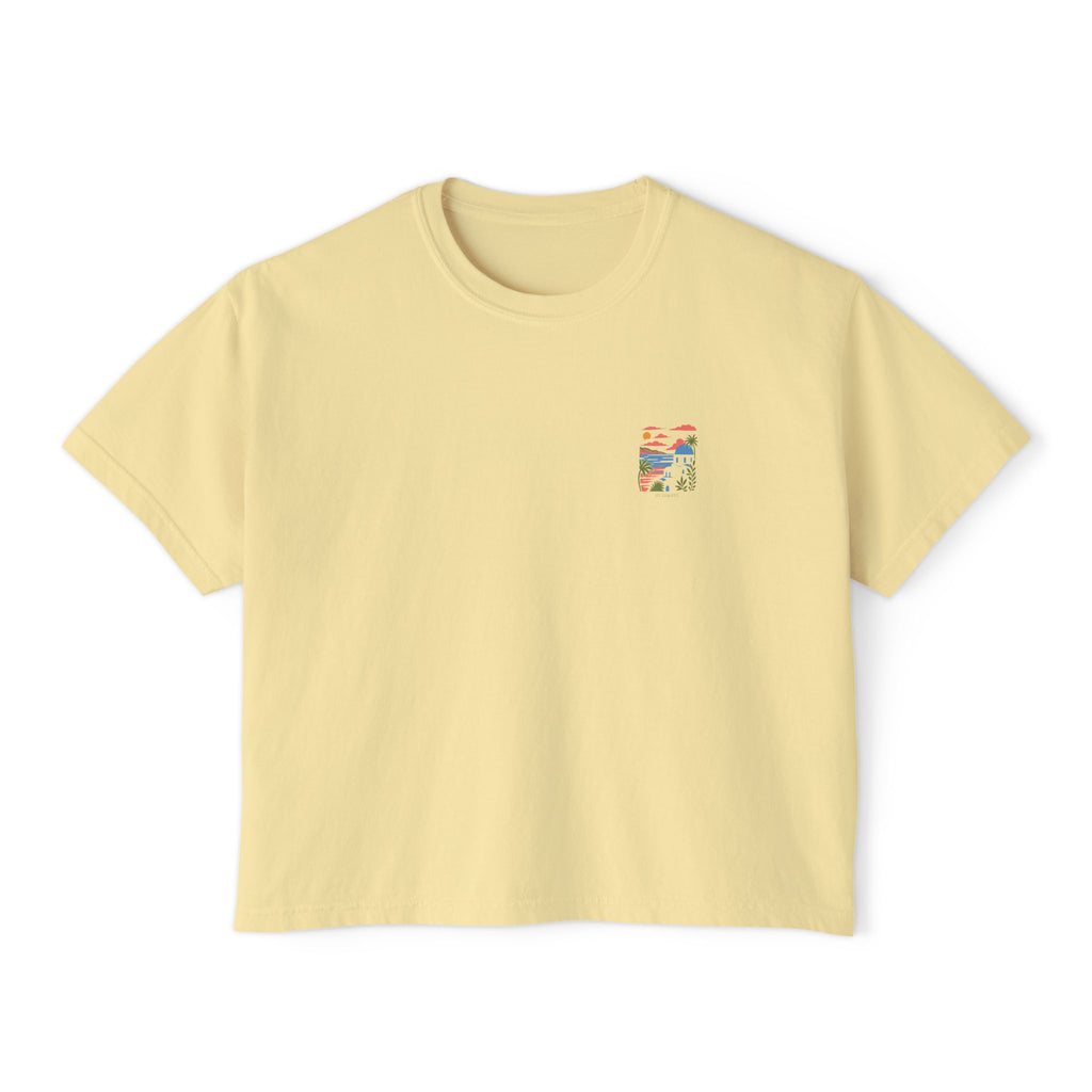 Mediterranean Sunset Graphic Boxy Tee