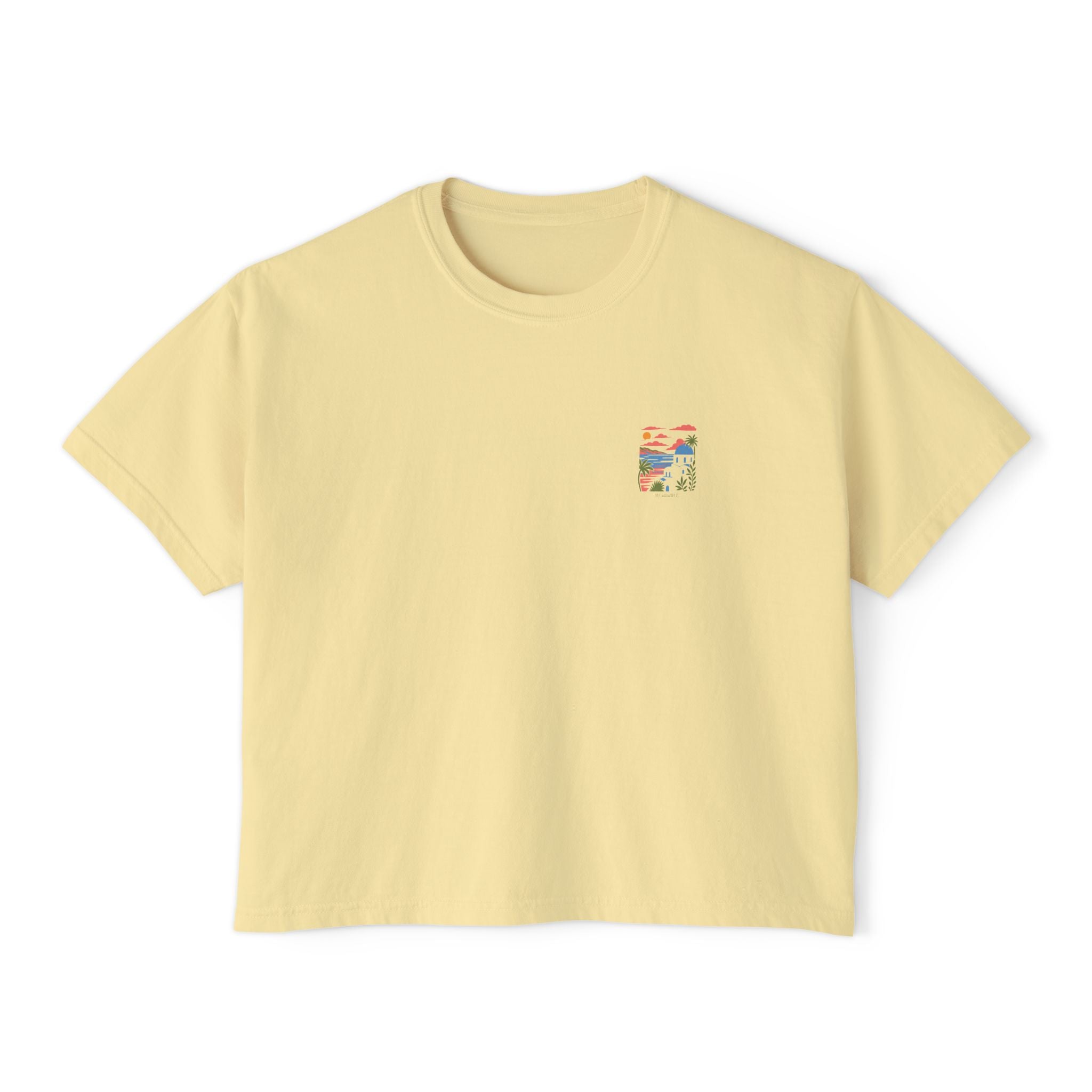 Mediterranean Sunset Graphic Boxy Tee