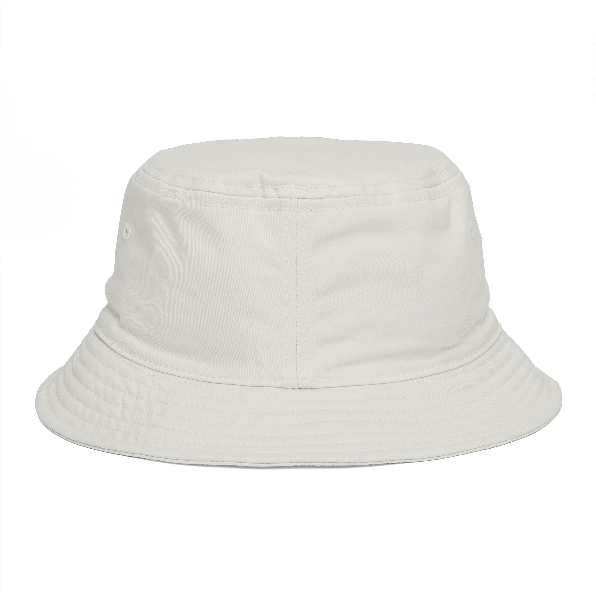 Bucket Hat — 'Sunrise Sprig' Floral Graphic Bucket Hat with Pink Bloom