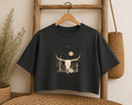 Desert Longhorn Skull Tee | Cow Skull, Cactus, Moon Graphic