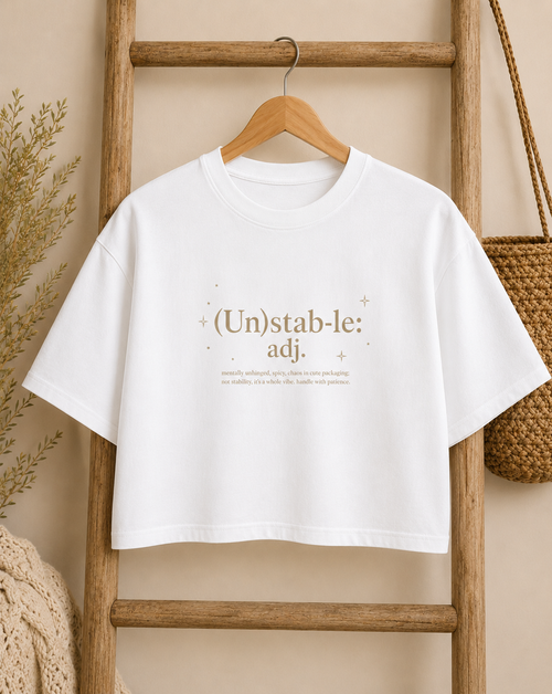 (Un)stab-le Definition Graphic Tee | Boxy Cropped T-Shirt