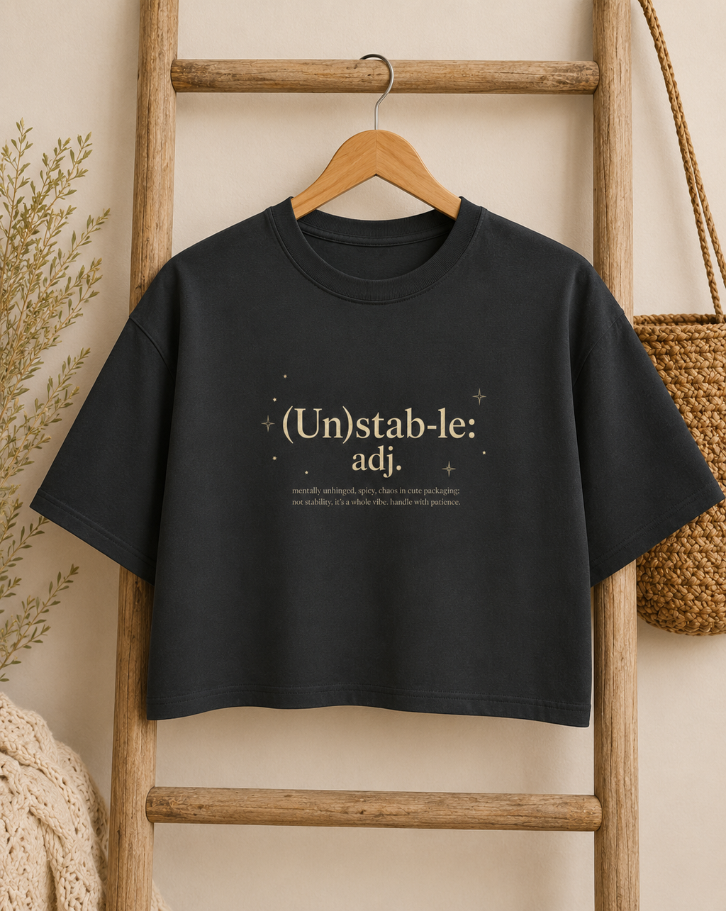 (Un)stab-le Definition Graphic Tee | Boxy Cropped T-Shirt