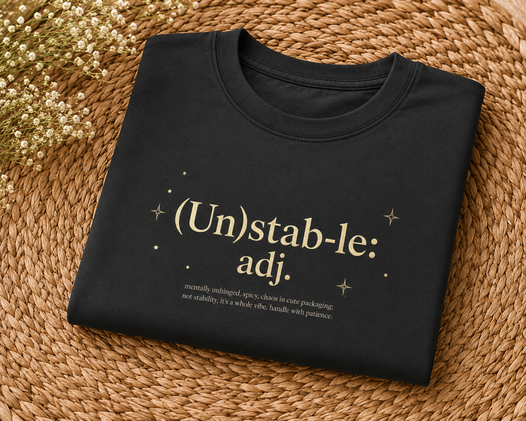 (Un)stab-le Definition Graphic Tee | Boxy Cropped T-Shirt