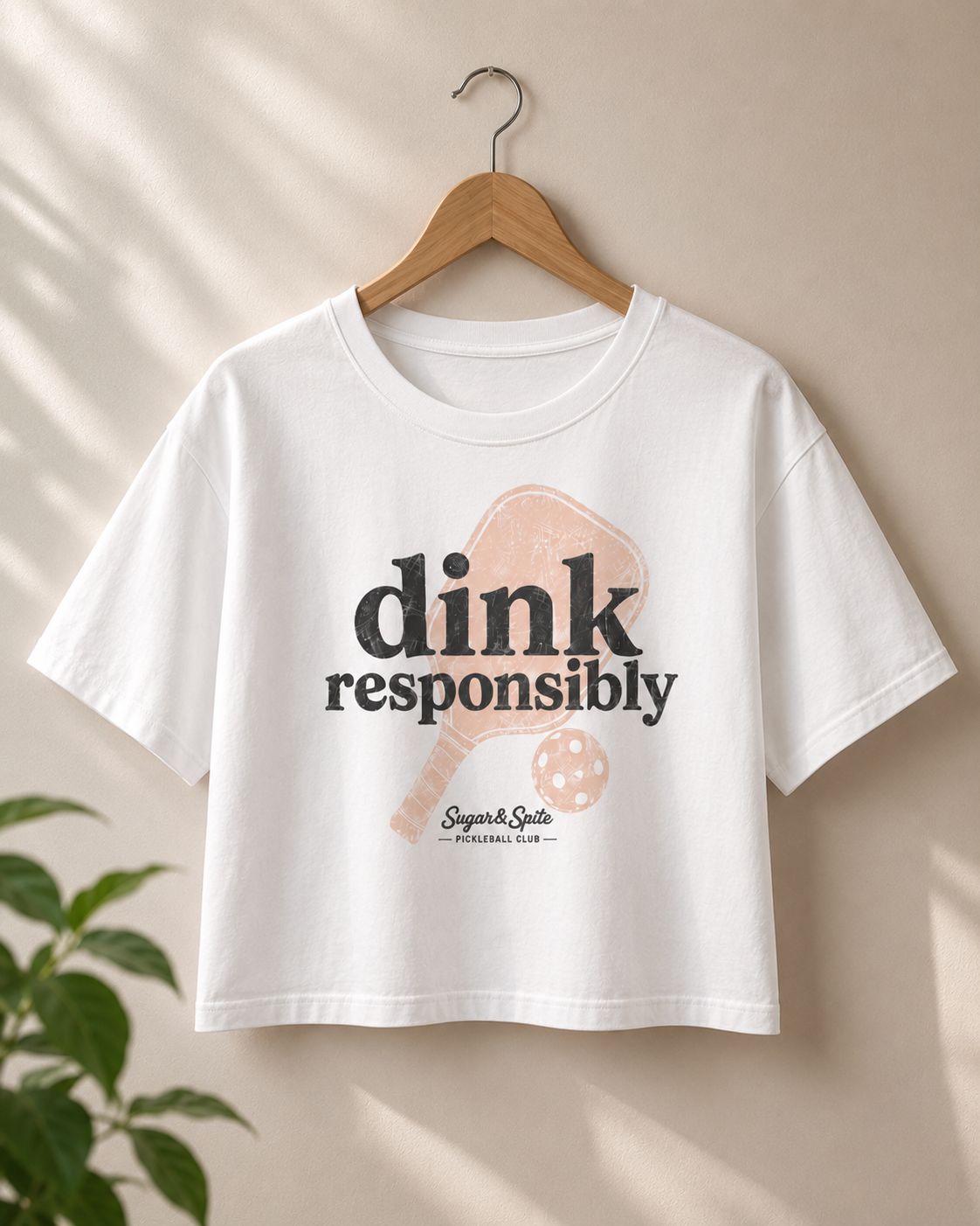 Dink Responsibly Women's Boxy Tee — Vintage Ping Pong Paddle Graphic