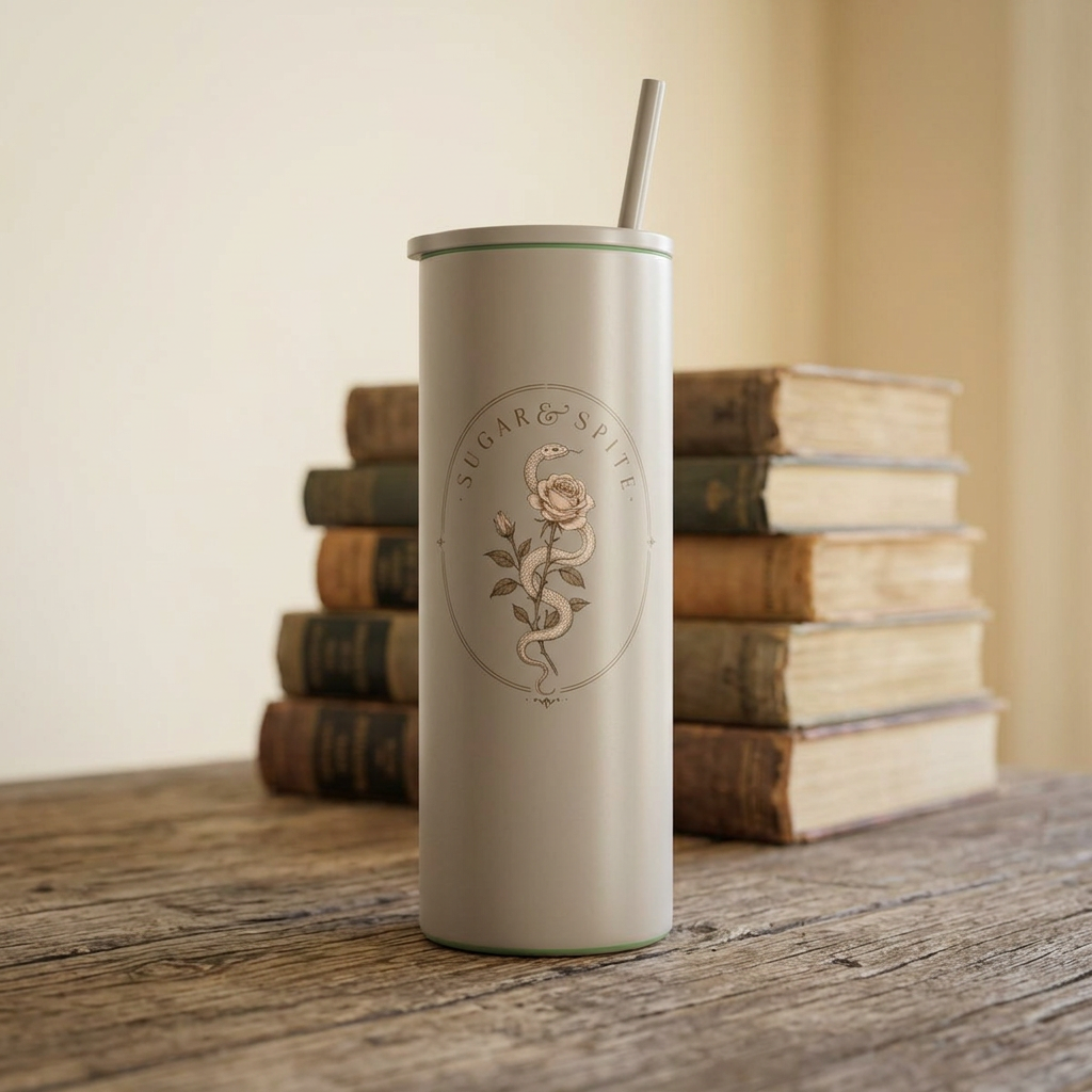 Maker Sip 20oz Tumbler — Vintage Floral Snake Logo Stainless Travel Cup