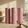Maker Sip 20oz Tumbler — Vintage Floral Snake Logo Stainless Travel Cup