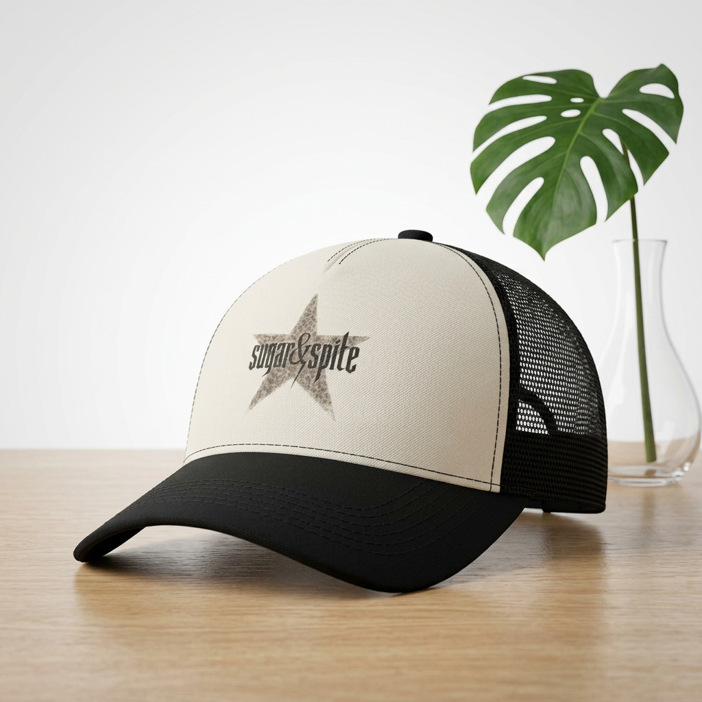 Sugar & Spite Star Cap — Two-Tone Vintage Trucker Hat