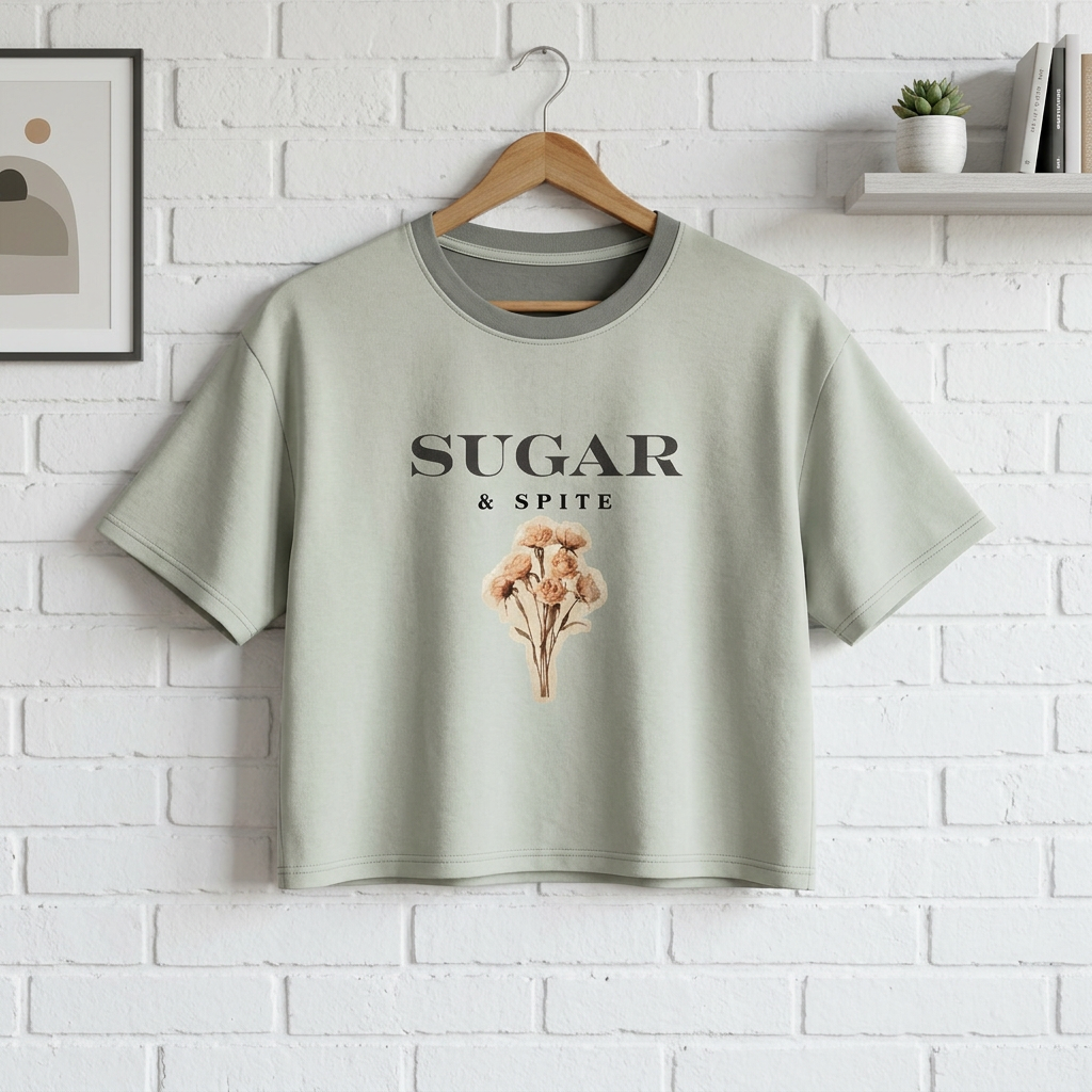 Sugar & Spite Floral Boxy Tee