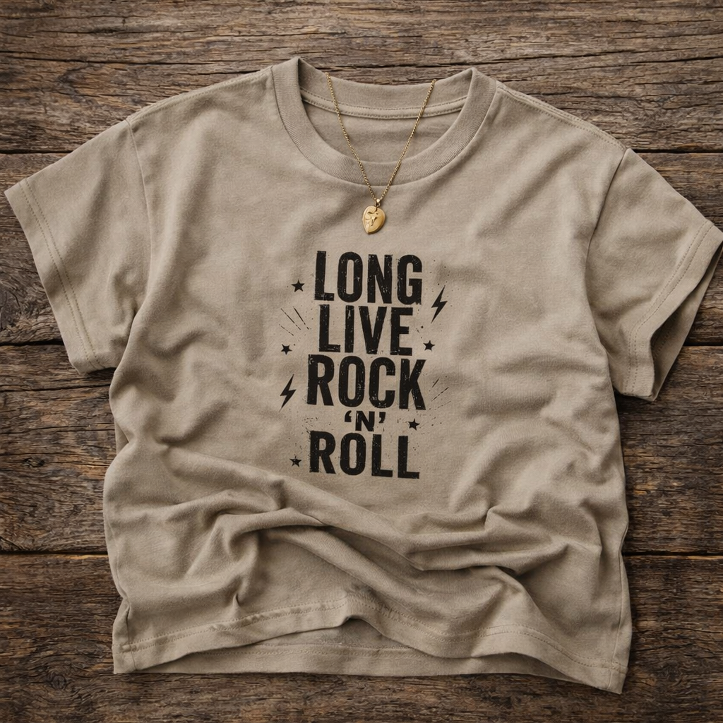 Long Live Rock 'n' Roll Boxy Tee — Women's Vintage Rock Graphic Shirt