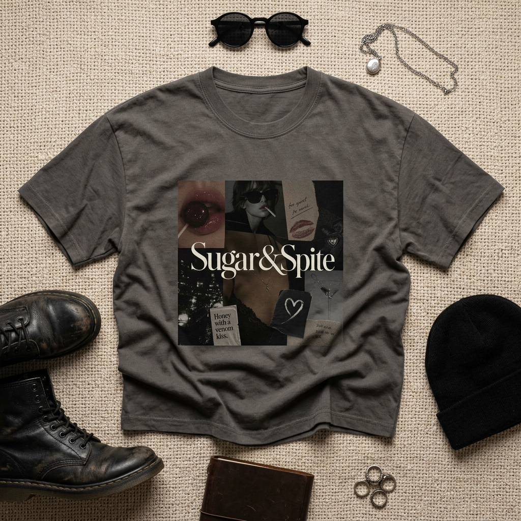 Sugar & Spice Collage Boxy Tee — Women's Boxy T-Shirt