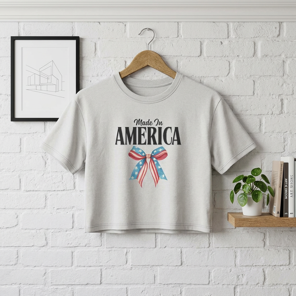 Made in America Patriotic Boxy Tee