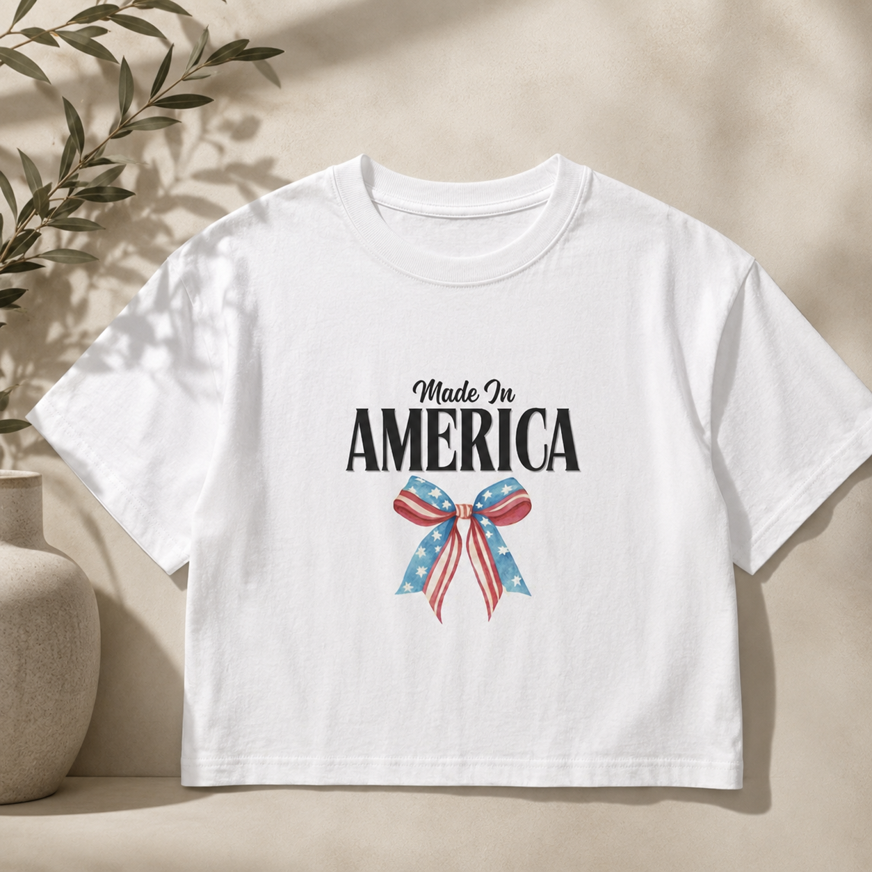 Made in America Patriotic Boxy Tee