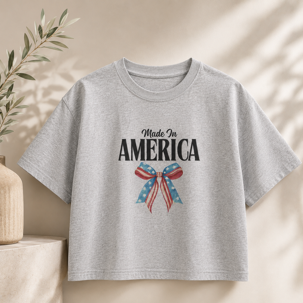 Made in America Patriotic Boxy Tee
