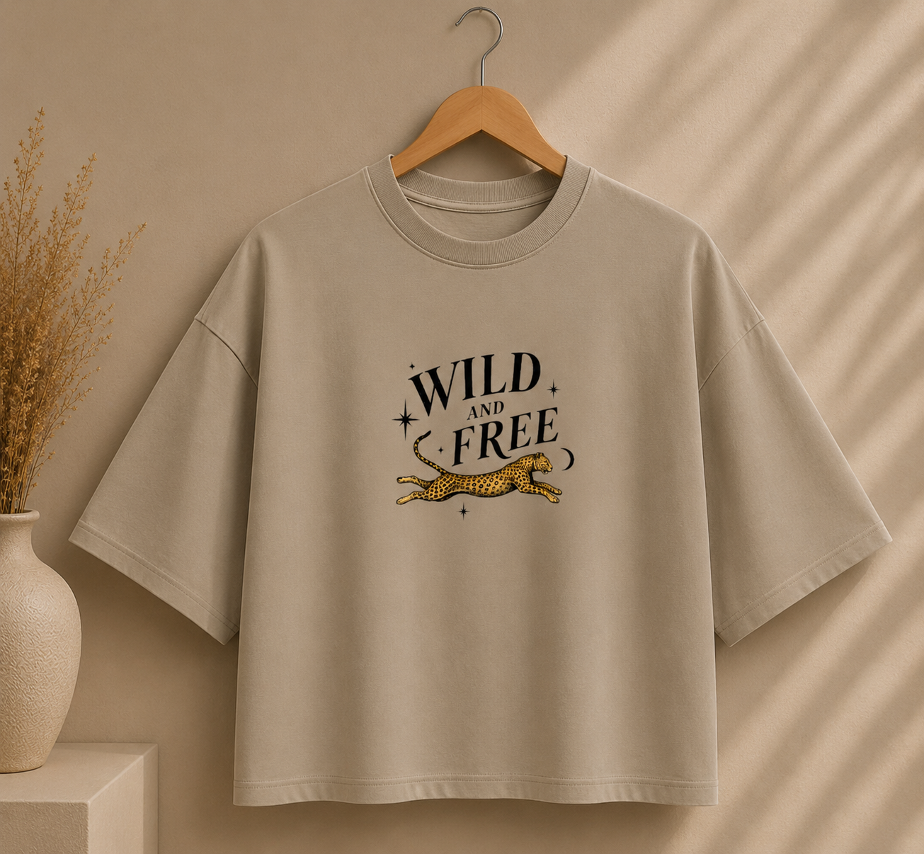 Wild and Free Boxy Tee — Women's Graphic Cropped T-Shirt