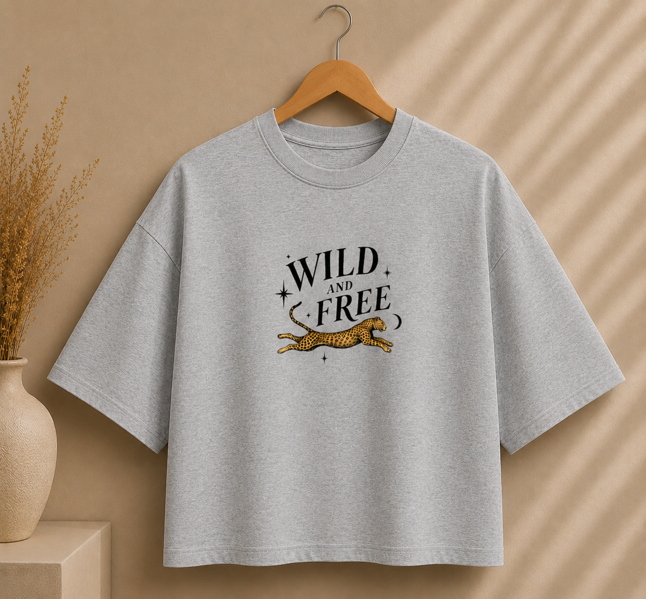 Wild and Free Boxy Tee — Women's Graphic Cropped T-Shirt