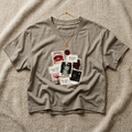 Collage Vibes Boxy Tee — "Be Brave, Be You" Graphic