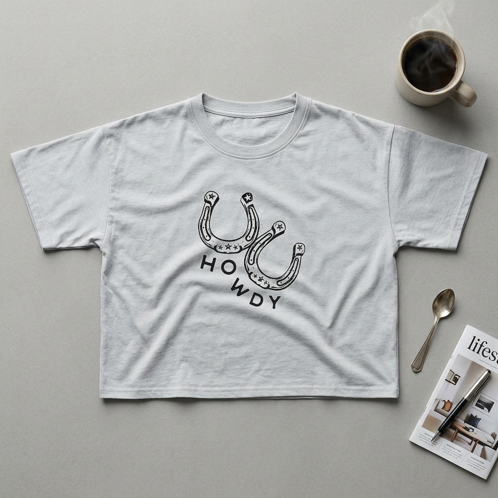Howdy Horseshoe Boxy Tee