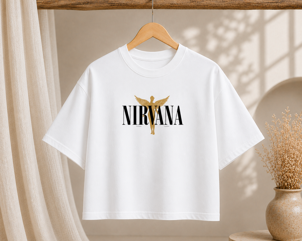 Nirvana Boxy Tee — Women's Cropped Band Shirt
