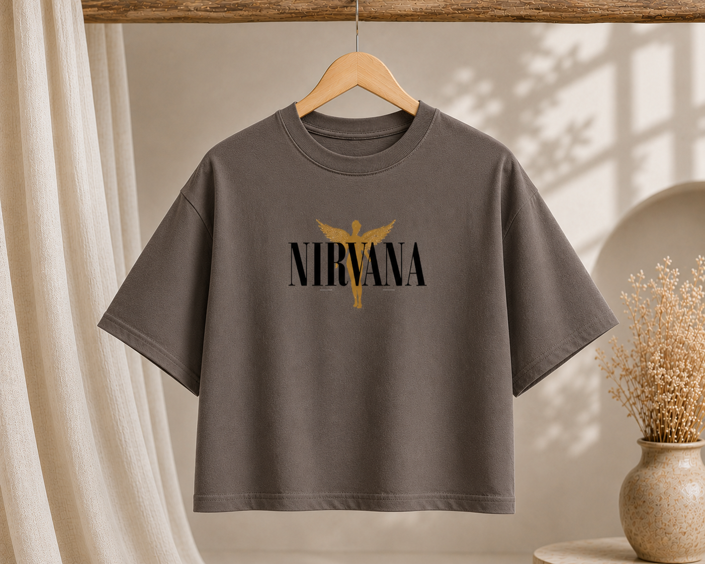 Nirvana Boxy Tee — Women's Cropped Band Shirt