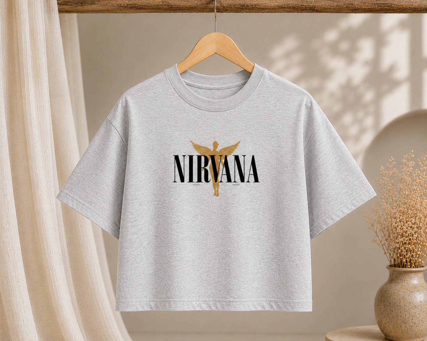 Nirvana Boxy Tee — Women's Cropped Band Shirt