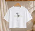 Sugar & Bite Floral Boxy Tee — Women's Cropped Heavyweight T‑Shirt