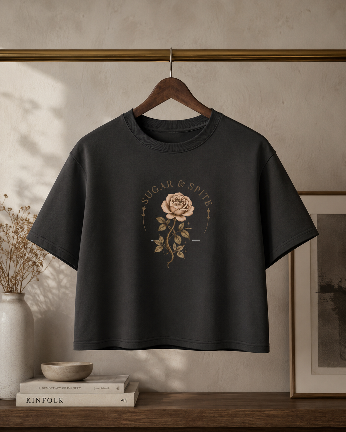 Sugar & Spite Rose Boxy Tee