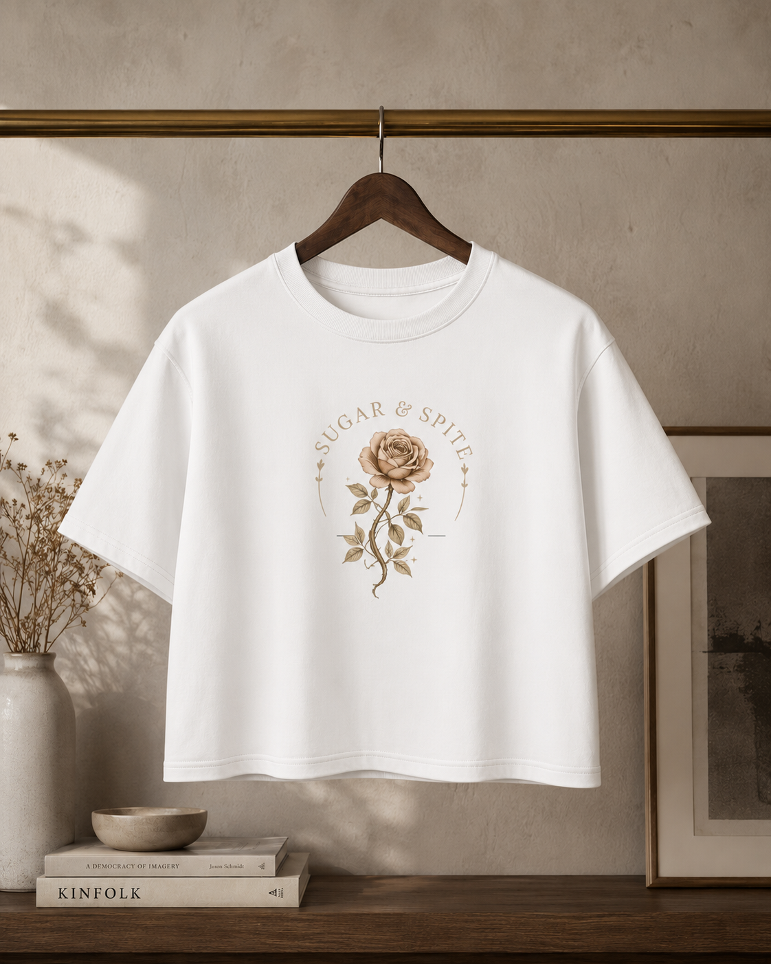 Sugar & Spite Rose Boxy Tee