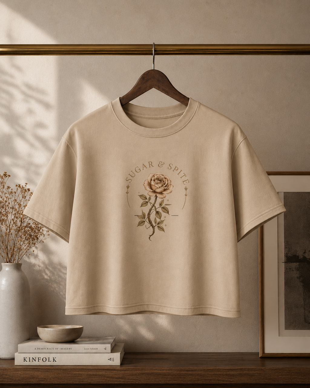 Sugar & Spite Rose Boxy Tee