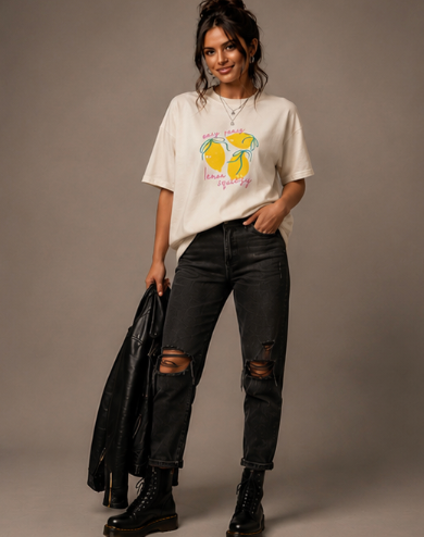 Easy Peasy Lemon Squeezy Boxy Tee