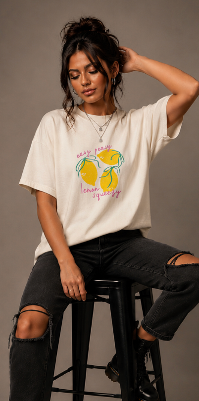 Easy Peasy Lemon Squeezy Boxy Tee