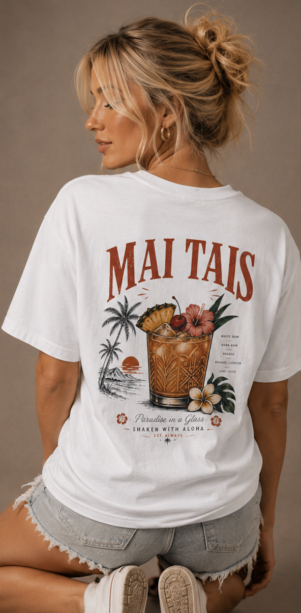 Mai Tais Cocktail Boxy Tee