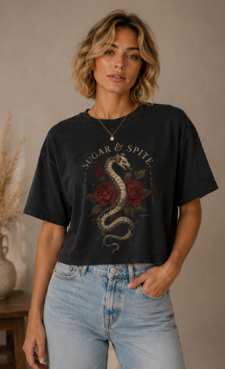 Women's Sugar & Spite Serpent Boxy Tee