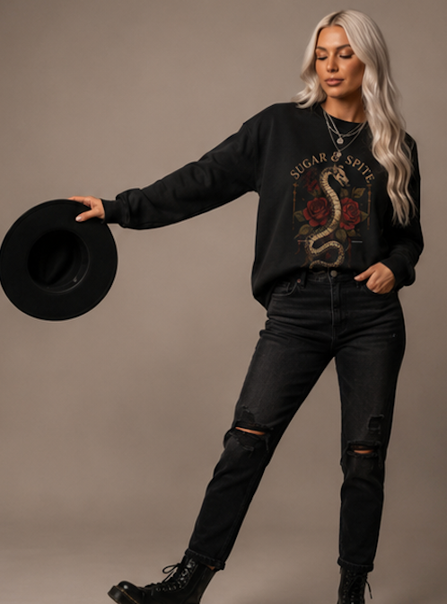 Sugar & Spite Serpent Oversized Crewneck