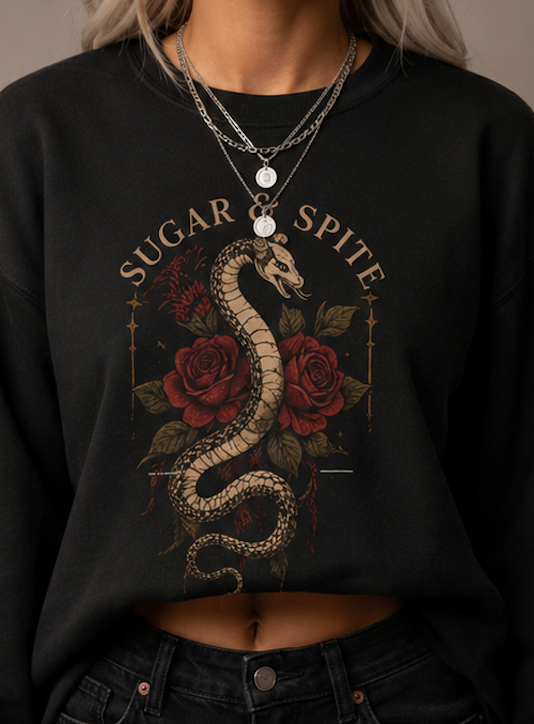 Sugar & Spite Serpent Oversized Crewneck
