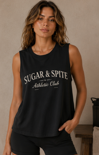 Sugar & Spite Athletic Club Crop Tank Top